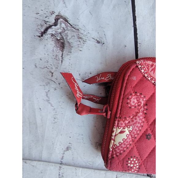 Vera Bradley Mesa Red Zip Around Wallet Wristlet - Picture 2 of 8